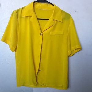 Yellow button up